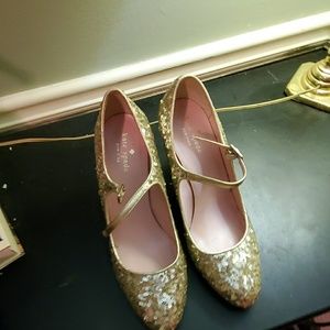 Kate spade gold shoes